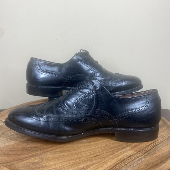 Allen Edmonds Chester 1903 Mens Black Size 9.5 Leather Wingtip Dress‎ Shoes - Picture 5 of 9